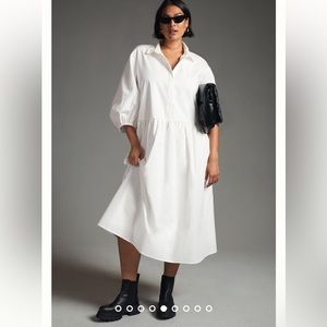 Mare Mare x Anthropology white shirt dress. Size SMALL.